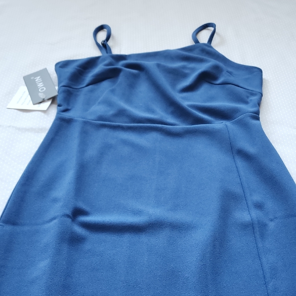 OWIN Elegant Slit Blue Dress